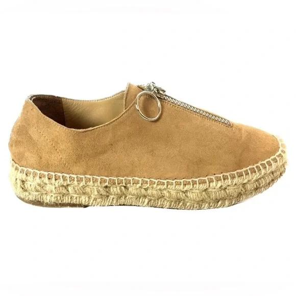 Alexander Wang Tan Devon Suede Espadrille Flats - Picture 4 of 12